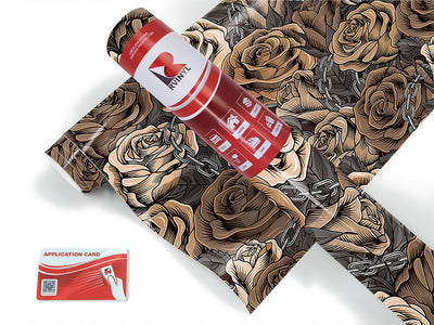 brown chain floral Craft Vinyl Roll