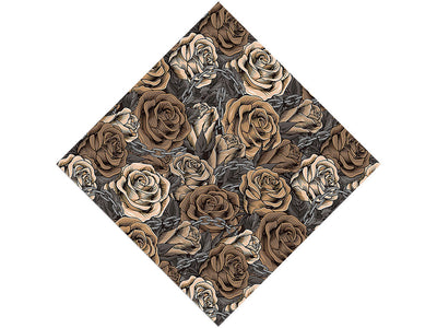 Brown Chain Floral Vinyl Wrap Pattern