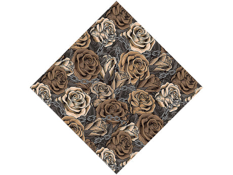 Brown Chain Floral Vinyl Wrap Pattern