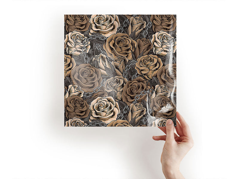 brown chain floral Craft Sheets