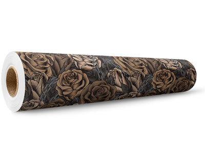 Brown Chain Floral Wrap Film Wholesale Roll~Rwraps Series 914 Digitally Printed Vinyl Roll~5