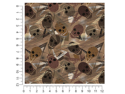 brown decomposition skull and bones 1ft x 1ft Craft Sheets