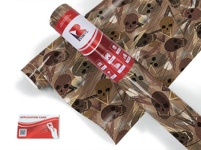 brown decomposition skull and bones Craft Vinyl Roll