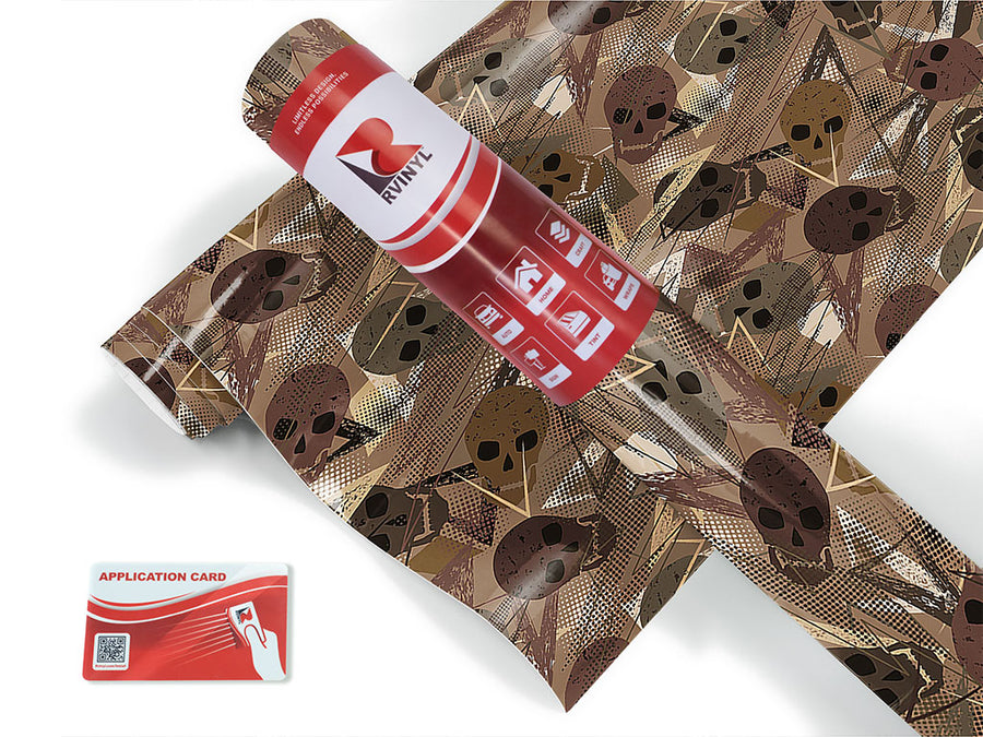 brown decomposition skull and bones Craft Vinyl Roll