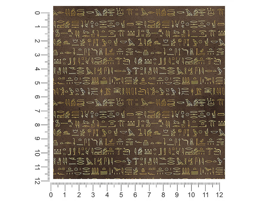 brown hieroglyphs egyptian 1ft x 1ft Craft Sheets