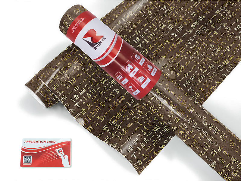 brown hieroglyphs egyptian Craft Vinyl Roll