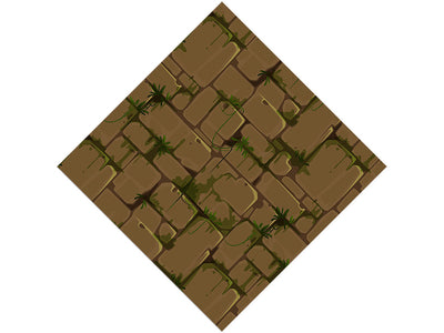 Brown Mossy Brick Vinyl Wrap Pattern