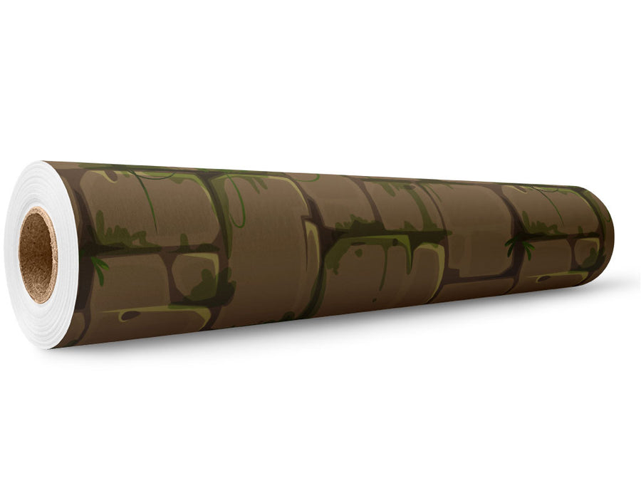 Brown Mossy Brick Wrap Film Wholesale Roll~Rwraps Series 914 Digitally Printed Vinyl Roll~5