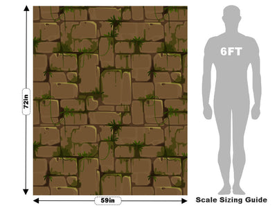 Brown Mossy Brick Vehicle Wrap Scale~Rwraps Series 914 Brown Mossy Brick Measurements~2