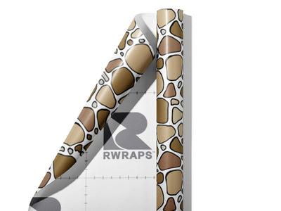 Brown  Cobblestone Wrap Film Sheets~Rwraps Series 914 Brown  Cobblestone Scrolled Sheet~4