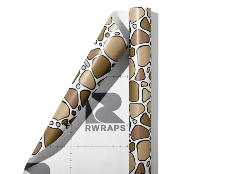 Brown  Cobblestone Wrap Film Sheets~Rwraps Series 914 Brown  Cobblestone Scrolled Sheet~4