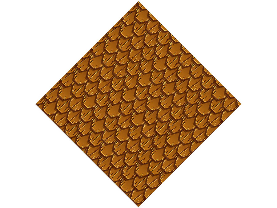 Brown Scaled Tile Vinyl Wrap Pattern