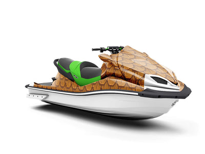 Brown Scaled Tile Jet Ski Vinyl Customized Wrap