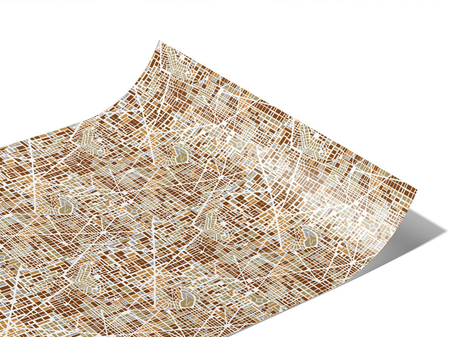 Brown Streets Cityscape Vinyl Wraps~Rwraps Series 914 Digitally Printed Vinyl Wrap~1