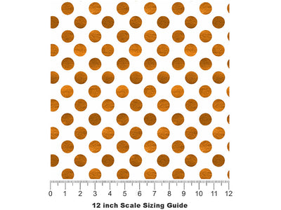 Brown Sugar Polka Dot Vinyl Film Pattern Size 12 inch Scale~Rwraps Brown Sugar Polka Dot Sizing Chart~2