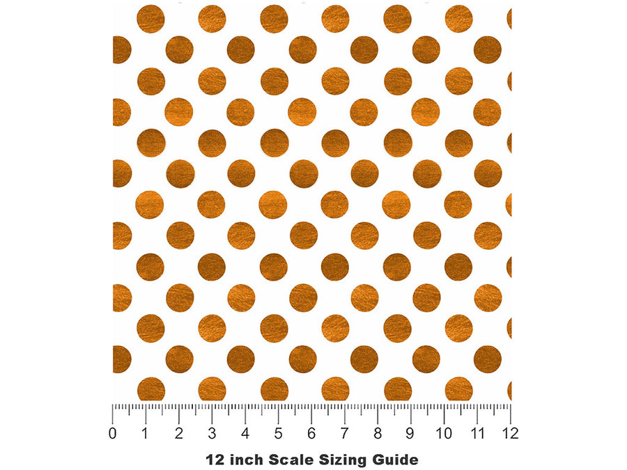 Brown Sugar Polka Dot Vinyl Film Pattern Size 12 inch Scale~Rwraps Brown Sugar Polka Dot Sizing Chart~2