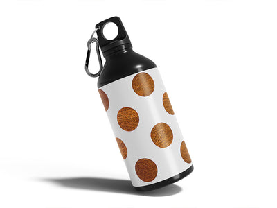 brown sugar polka dot Water Bottle DIY Stickers