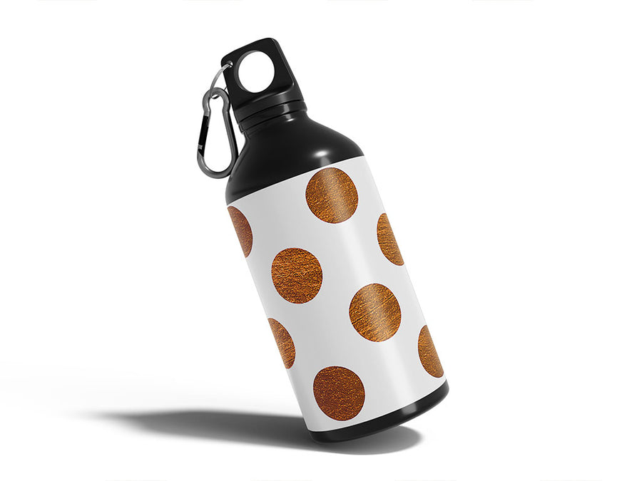brown sugar polka dot Water Bottle DIY Stickers