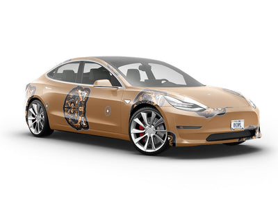 Brown Vengeance Animal Vehicle Vinyl Wrap