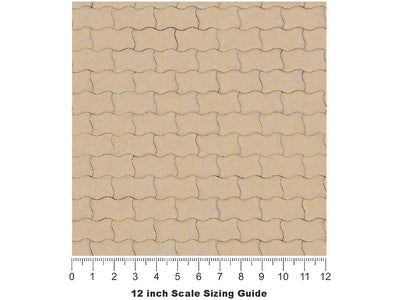 Brown Zigzag Brick Vinyl Film Pattern Size 12 inch Scale~Rwraps Brown Zigzag Brick Sizing Chart~3