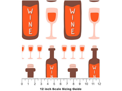 Brunch Time Alcohol Vinyl Film Pattern Size 12 inch Scale~Rwraps Brunch Time Alcohol Sizing Chart~2