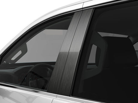 chrysler aspen 2007-2009 Brushed Aluminum Black Pillar Cover Diagram