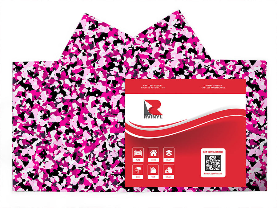 bubble gum camouflage Craft Vinyl Sheet Pack