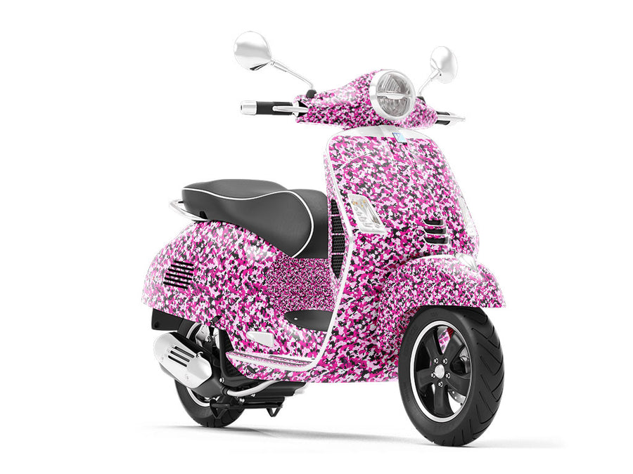 Bubble Gum Camouflage Vespa Scooter Wrap Film