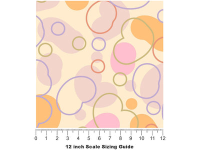 Bubblegum  Cobblestone Vinyl Film Pattern Size 12 inch Scale~Rwraps Bubblegum  Cobblestone Sizing Chart~3