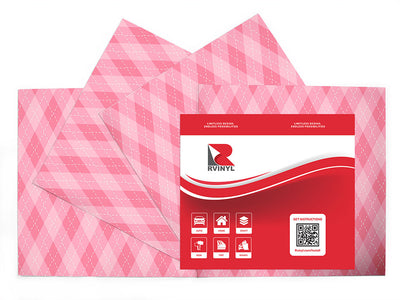 bubblegum argyle Craft Vinyl Sheet Pack