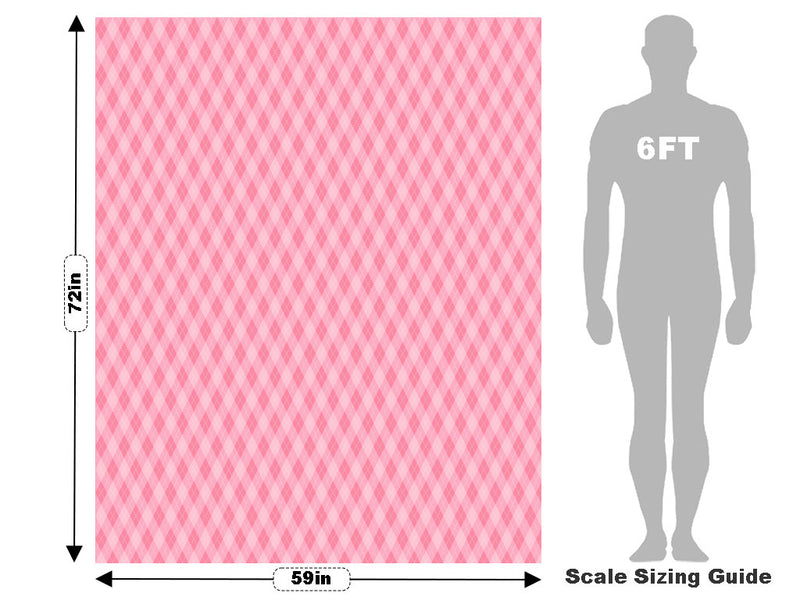 Bubblegum  Argyle Vehicle Wrap Scale~Rwraps Series 914 Bubblegum  Argyle Measurements~1