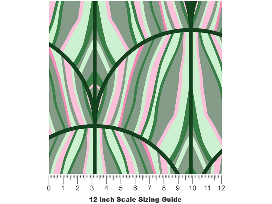 Bubbling Pods Art Deco Vinyl Film Pattern Size 12 inch Scale~Rwraps Bubbling Pods Art Deco Sizing Chart~2