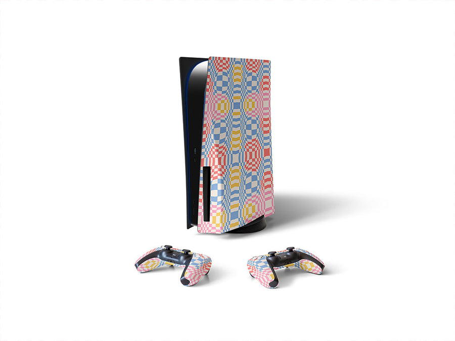 bubbling wall optical illusion Sony PS5 DIY Skin