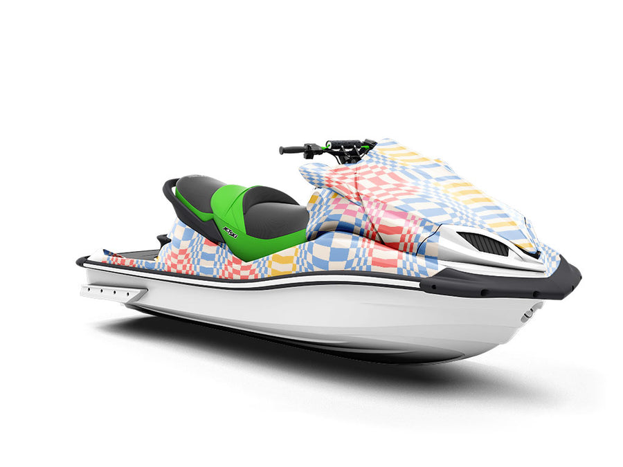 Bubbling Wall Optical Illusion Jet Ski Vinyl Customized Wrap