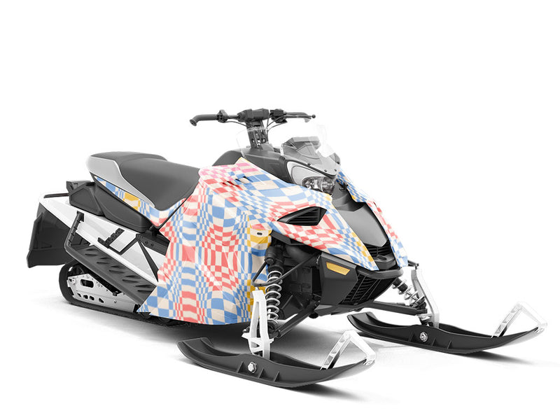 Bubbling Wall Optical Illusion Custom Wrapped Snowmobile