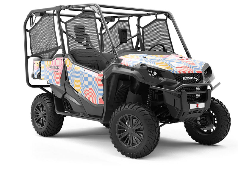 Bubbling Wall Optical Illusion Utility Vehicle Vinyl Wrap