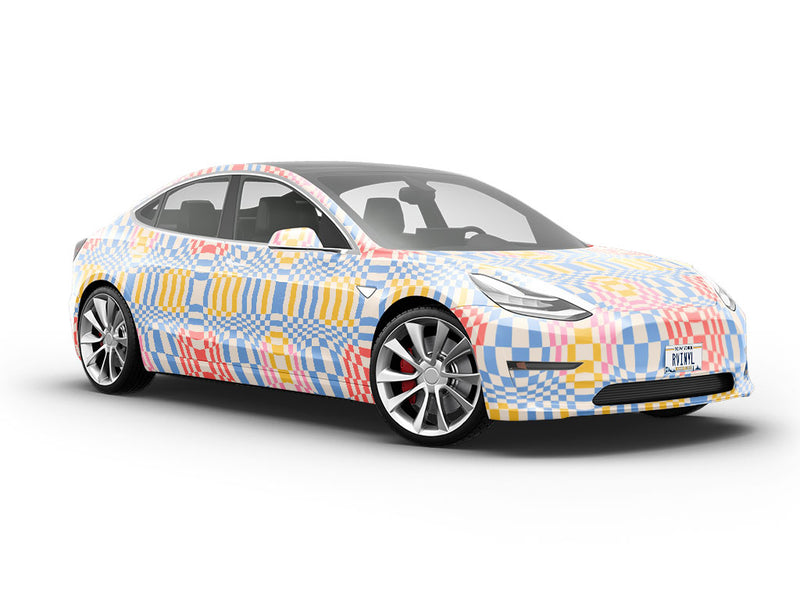Bubbling Wall Optical Illusion Vehicle Vinyl Wrap