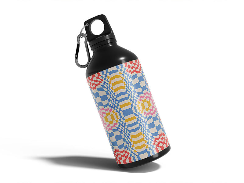 bubbling wall optical illusion Water Bottle DIY Stickers