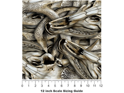 Buck Skull Camouflage Vinyl Film Pattern Size 12 inch Scale~Rwraps Buck Skull Camouflage Sizing Chart~2