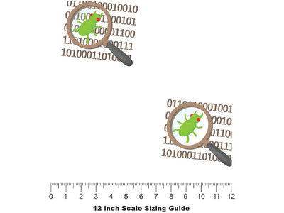 Bug Report Technology Vinyl Film Pattern Size 12 inch Scale~Rwraps Bug Report Technology Sizing Chart~3