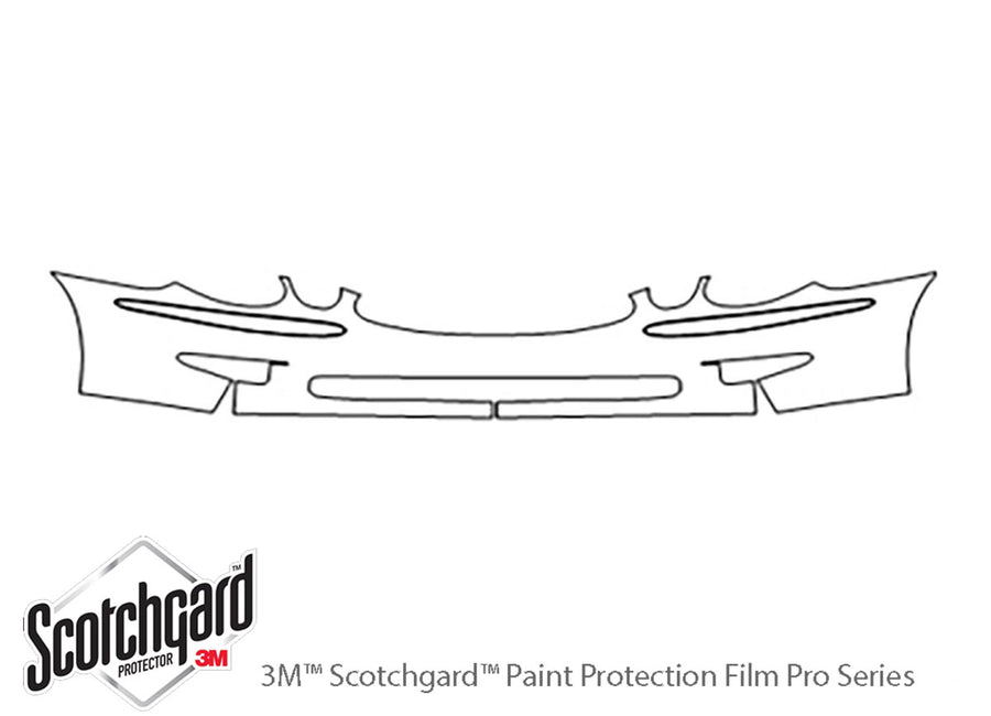 allure 3M Clear Bra Bumper Precut PPF Diagram