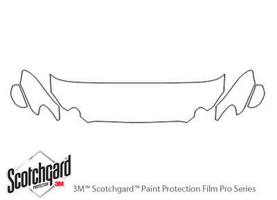 allure 3M Clear Bra Hood Precut PPF Diagram