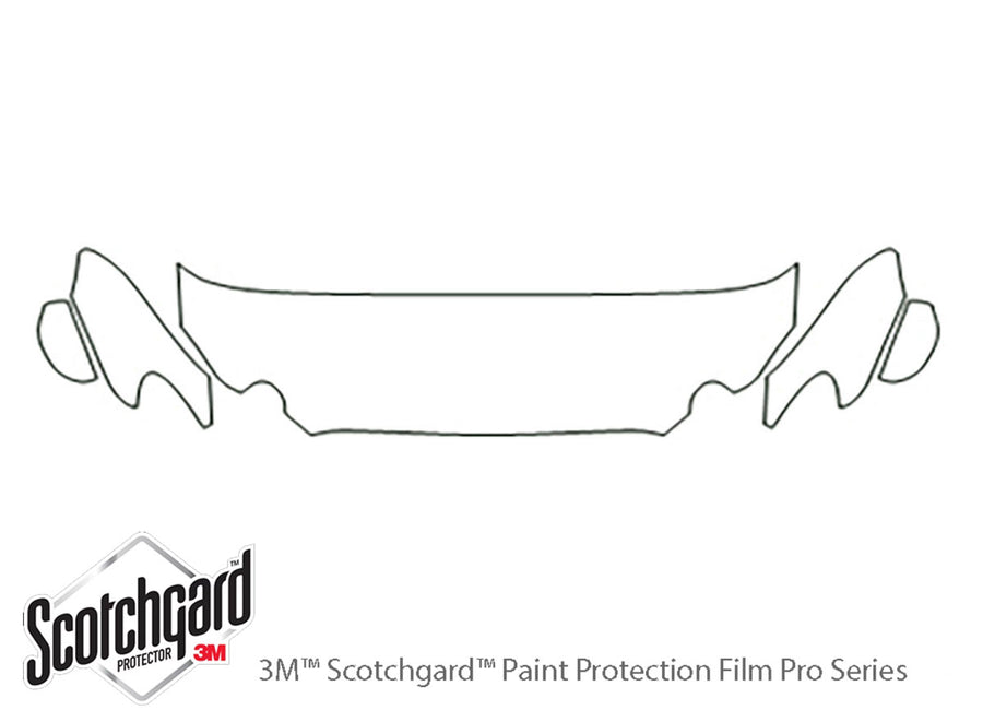 allure 3M Clear Bra Hood Precut PPF Diagram