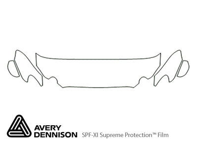 allure Avery Dennison Clear Bra Hood Precut PPF Diagram