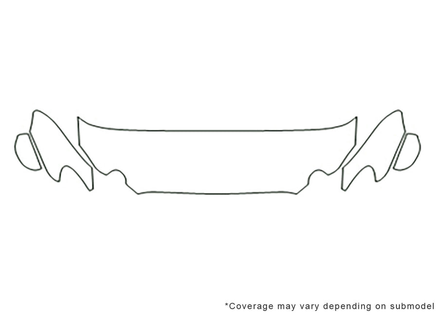 allure 3M Clear Bra Hood Precut PPF Diagram