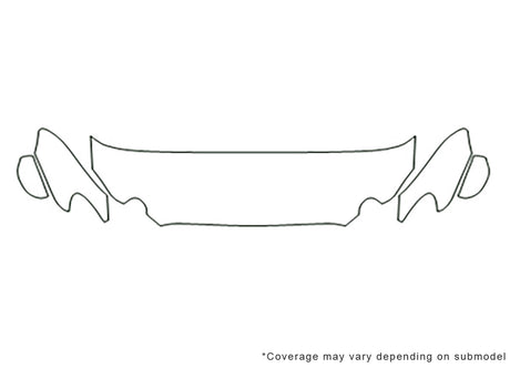 allure Avery Dennison Clear Bra Hood Precut PPF Diagram