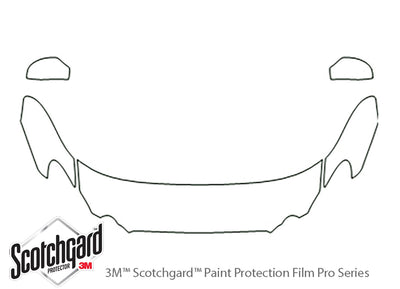 allure 3M Clear Bra Hood Precut PPF Diagram