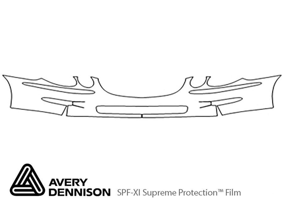 allure Avery Dennison Clear Bra Bumper Precut PPF Diagram