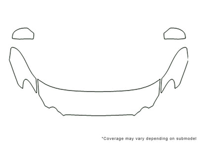 allure 3M Clear Bra Hood Precut PPF Diagram