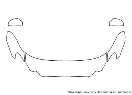allure Avery Dennison Clear Bra Hood Precut PPF Diagram